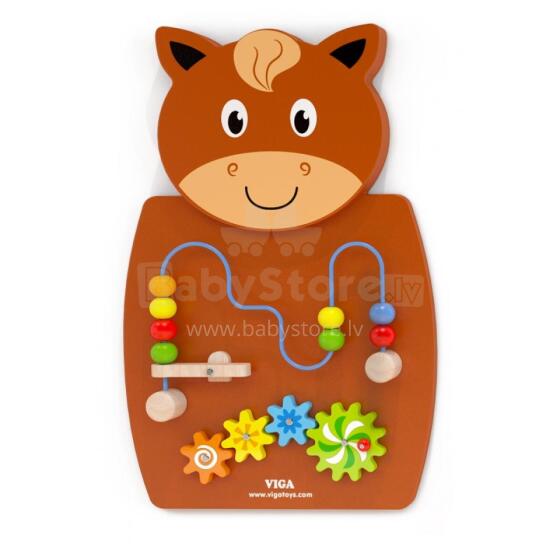 VIGA Wooden Manipulative Board Horse FSC Montessori Certificate