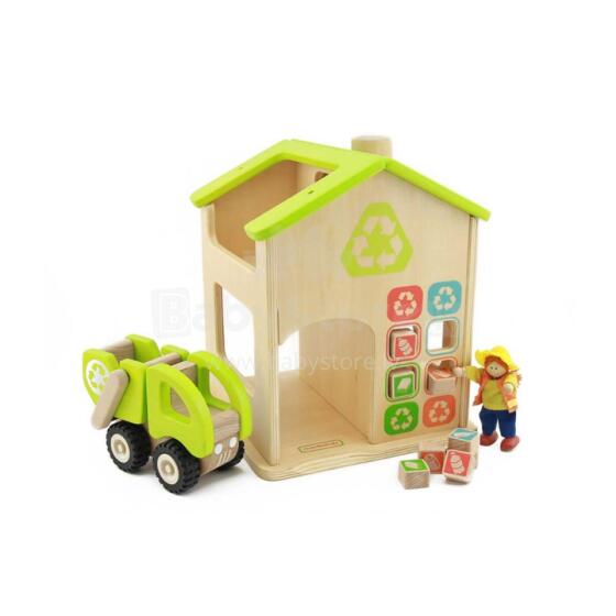 MASTERKIDZ Garbage Sorting and Recycling Station Wooden Model