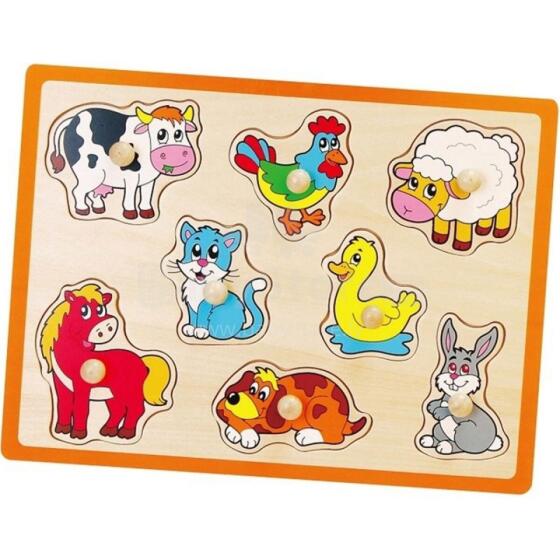 VIGA Wooden Puzzle Farm Animals Puzzle