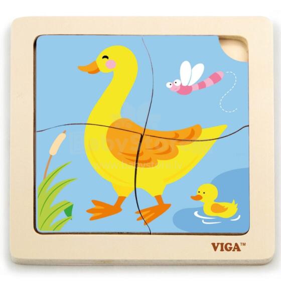 VIGA Handy Wooden Puzzle Утка