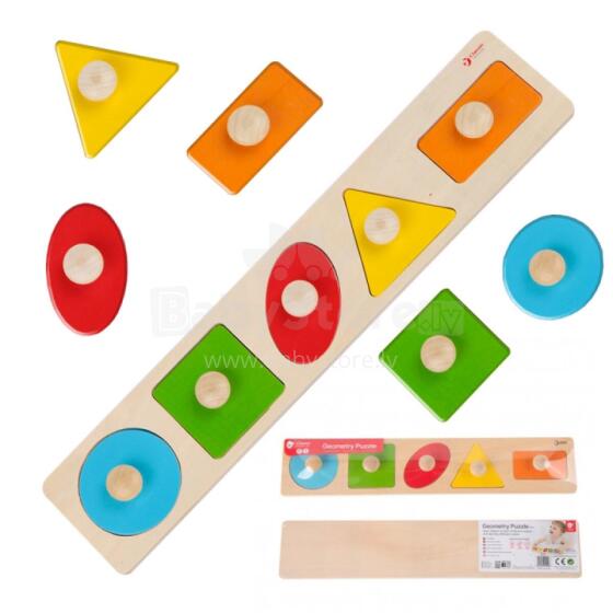 CLASSIC WORLD MONTESSORI Puzzle for Children Learning Shapes Figures Colors 7 pcs.