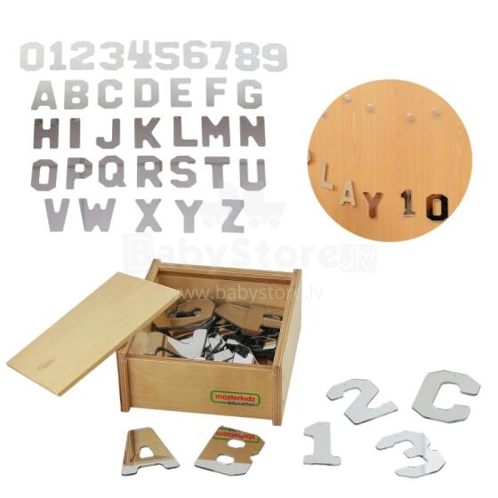 MASTERKIDZ Double Sided Acrylic Mirrors Letters Numbers Montessori Alphabet