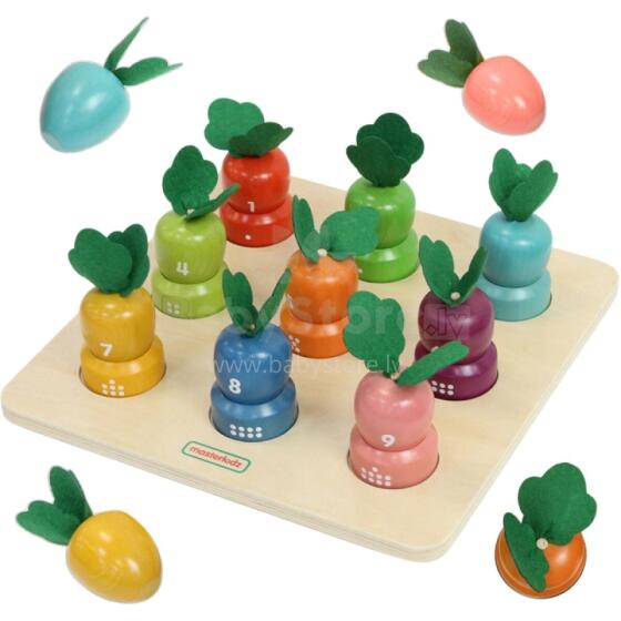 MASTERKIDZ Educational Board Vegetables Learning Numbers and Colors Montessori
