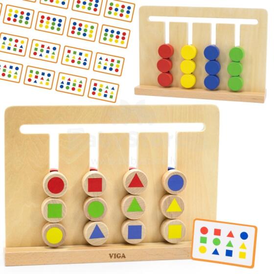 VIGA Logic Game Reproduce Colors and Shapes Montessori