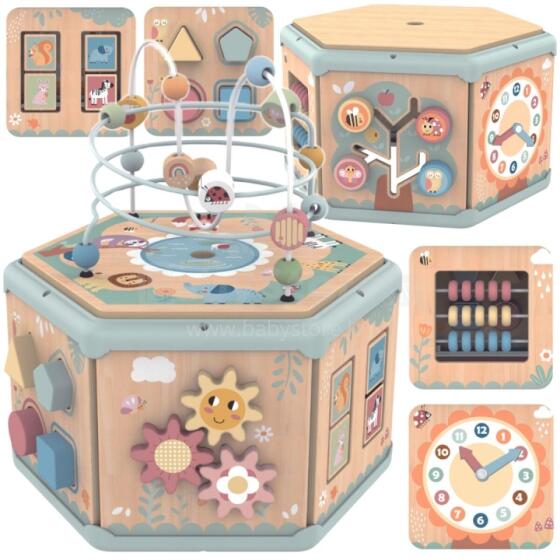 TOOKY TOY Interactive Wooden Hexagon Montessori Opening Box
