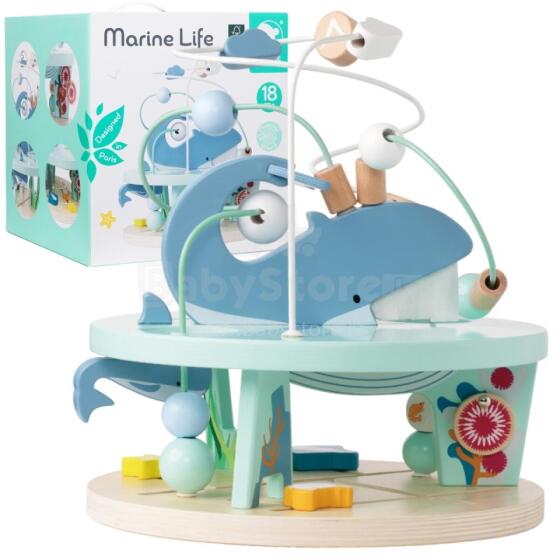 CLASSIC WORLD Wooden Educational Maze Intertwining Sea Life 18m+