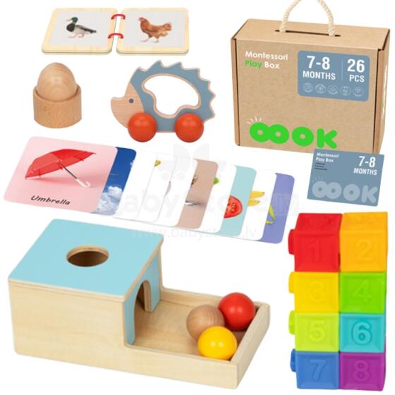 TOOKY TOY Box XXL Montessori Educational Box 6in1 Sensory 7-8 Months