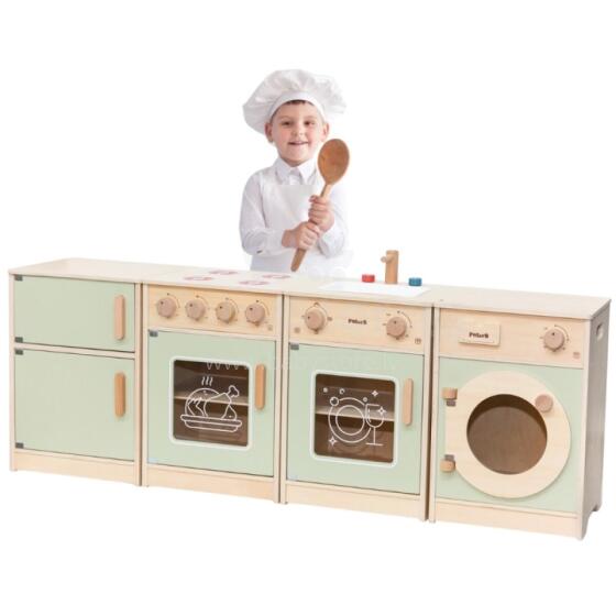 VIGA PolarB Wooden Kitchen Set XL Washing Machine Cooker Dishwasher - Green