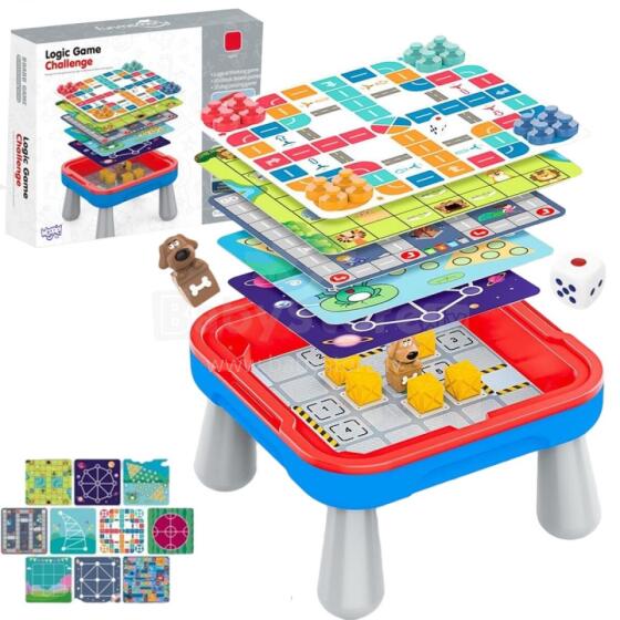 WOOPIE Logic Board Game Table 65 pcs. 10 in 1 Set