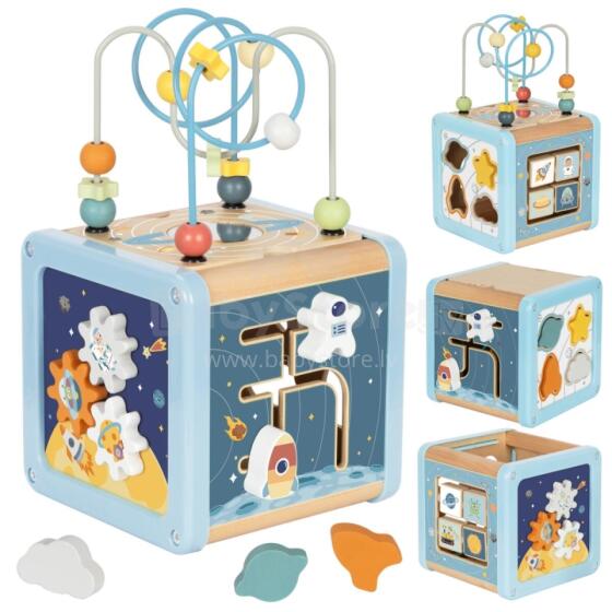 TOOKY TOY Wooden Cube Activity Space Sorter Maze