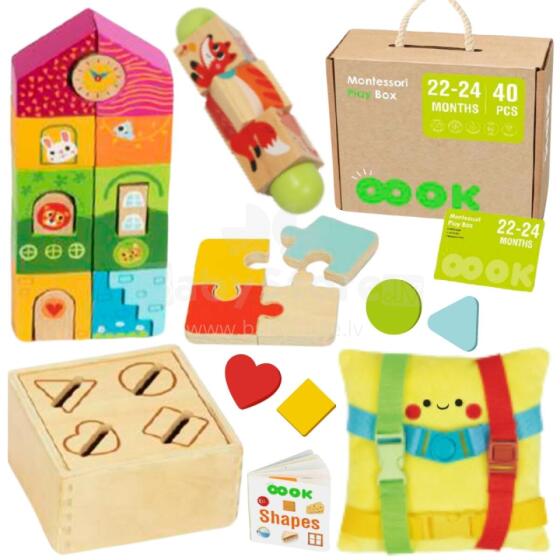 TOOKY TOY Box XXL Montessori Educational Box 7in1 Sensory 22-24 Months