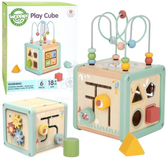 WOOPIE GREEN Wooden Activity Cube Multifunctional Educational Sorter