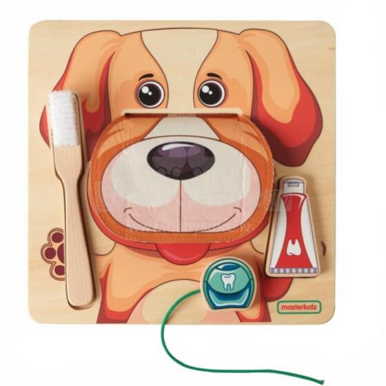 MASTERKIDZ Learning Healthy Oral Hygiene with the Example of a Dog - Montessori Educational Wall Board