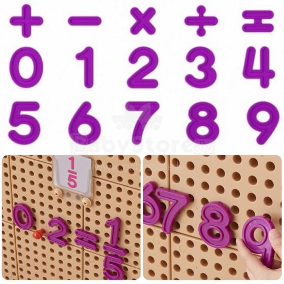 MASTERKIDZ Set of Numbers and Symbols for Learning Counting and Mathematics for STEM Wall Panels, 82 pcs.