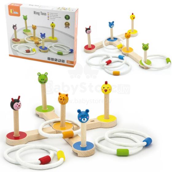VIGA Wooden Skill Game Teutonic Knight Throw to the Target Animals