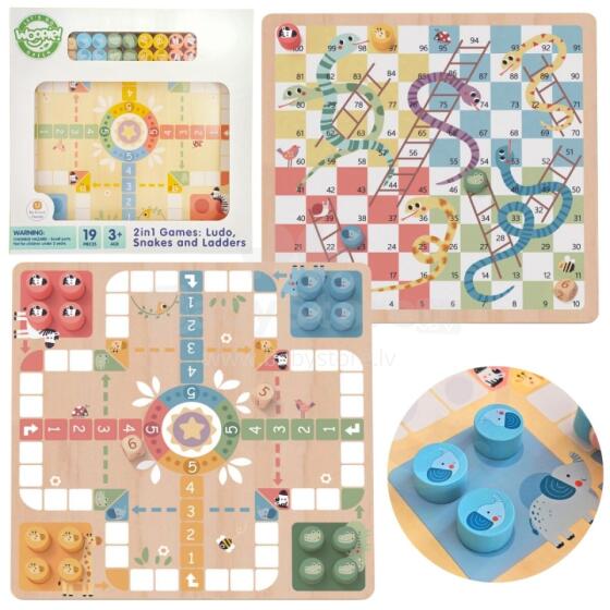 WOOPIE GREEN Board Games Logic 2in1 Ludo Chinese + Snakes and Ladders