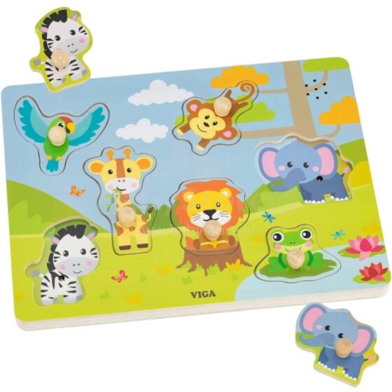 VIGA Sound Puzzle Match Exotic Animals