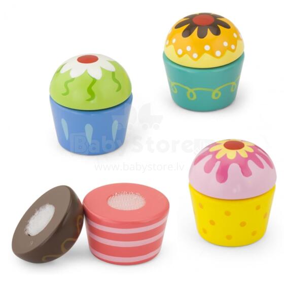 Viga Wooden Cookies Cupcakes 4pcs