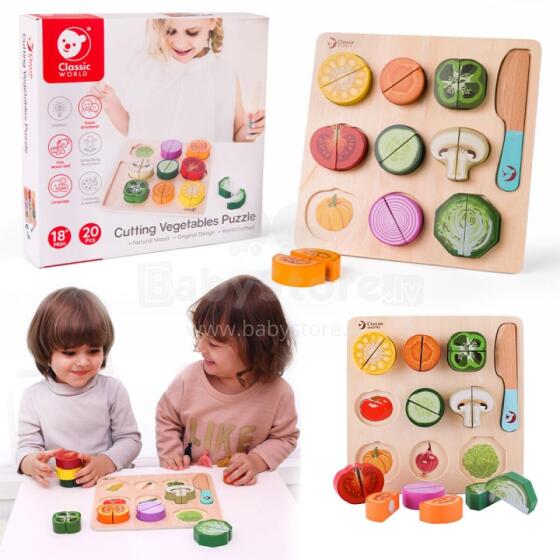 CLASSIC WORLD Wooden Vegetable Chopping Set