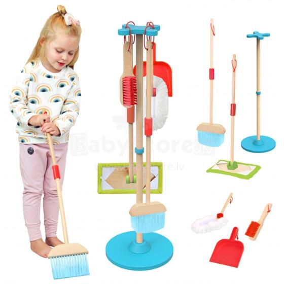 TOOKY TOY Деревянный набор для уборки для детей 6 предметов.