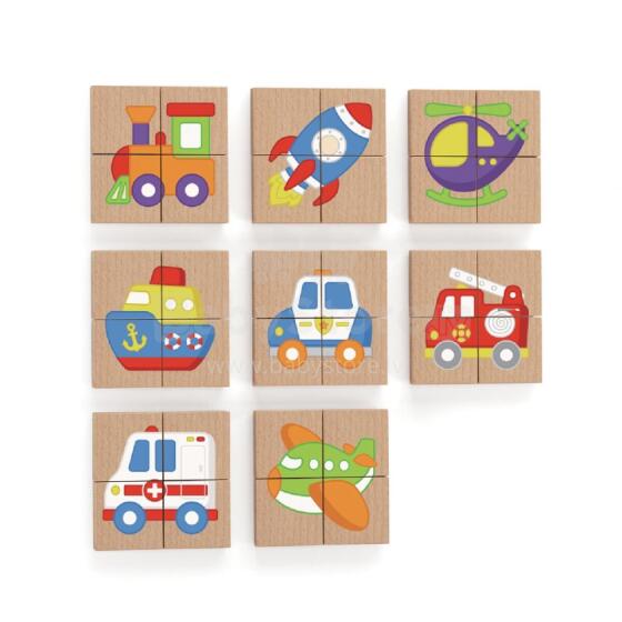Viga Wooden puzzle magnetic puzzle - vehicles FSC Certificate
