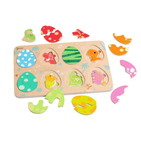 CLASSIC WORLD Wooden Puzzle Dinosaur Eggs