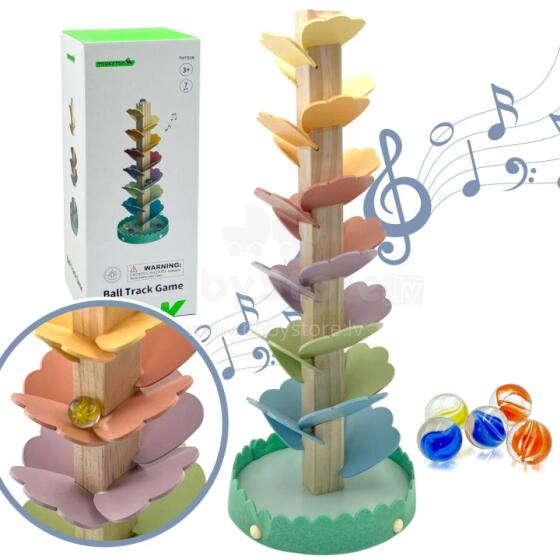 TOOKY TOY koka krāsains vērpšanas tornis bērniem