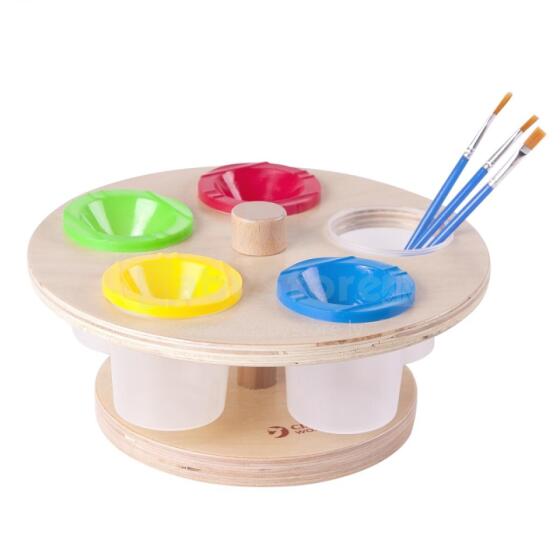 CLASSIC WORLD EDU Rotating Paint Cup Stand + Containers