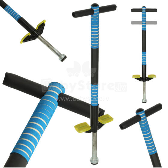 Ikonka Art.KX3134_1 Regulējams pogo lecama stienis zils