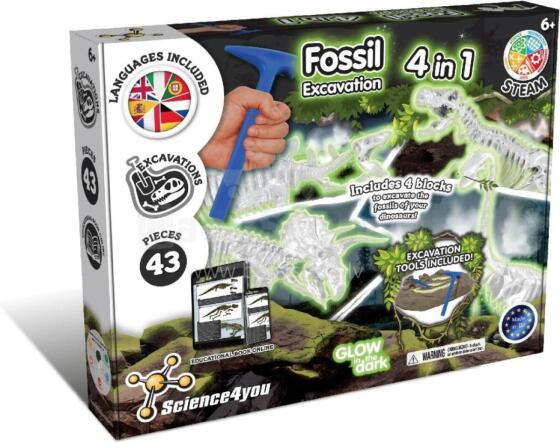 Science kit - Excavations - 4 in 1 (glow in the dark)