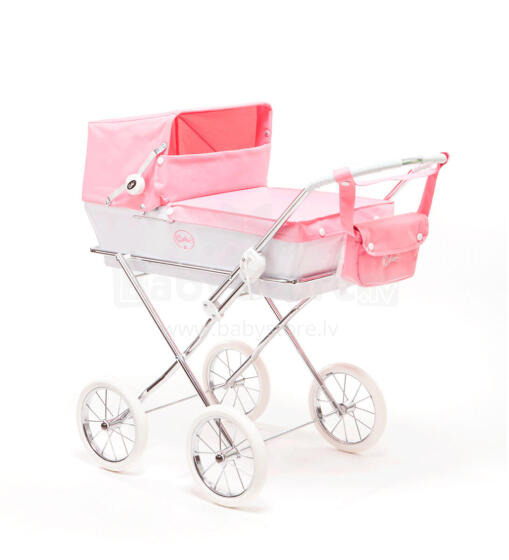 Arrue Prestigio Jr. Art.250607 Rosa  Large classic doll stroller with bag