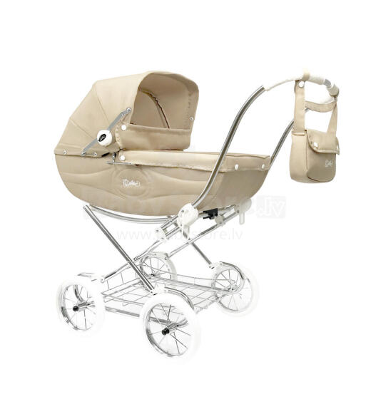 Arrue Princess Jr. Art.250614 Paris Large classic doll stroller with bag