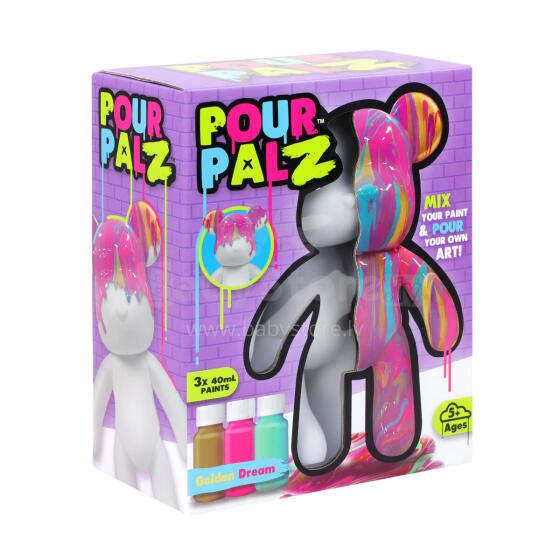Pour Palz DIY Paint Bear-Berry Blast