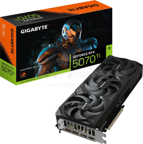 Видеокарта Gigabyte GeForce RTX 5070 Ti Windforce SFF 16GB GDDR7 DLSS4 (GV-N507TWF3-16GD)