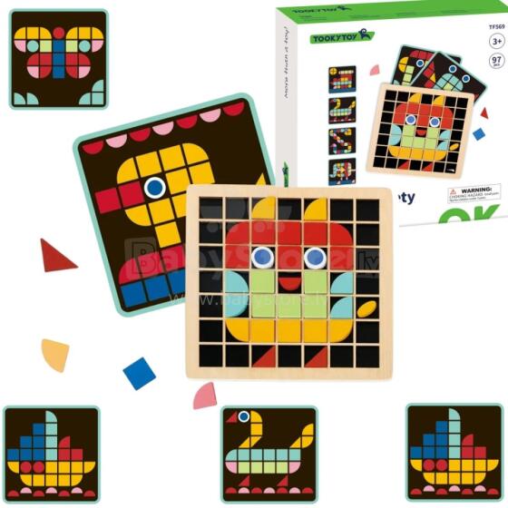 Деревянная мозаика Montessori Puzzle TOOKY TOY