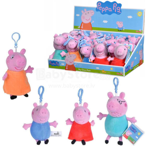 ŚWINKA PEPPA PLUSZOWA Z PRZYWIESZKĄ