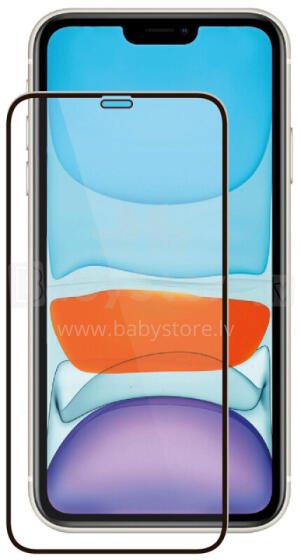 Fusion 5D glass aizsargstikls pilnam ekrānam Apple iPhone 13 / 13 Pro melns