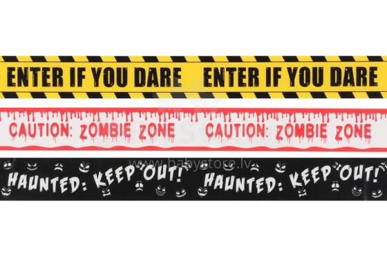 Festi Halloween caution tape 3 pcs 6,5 cm x 9 m