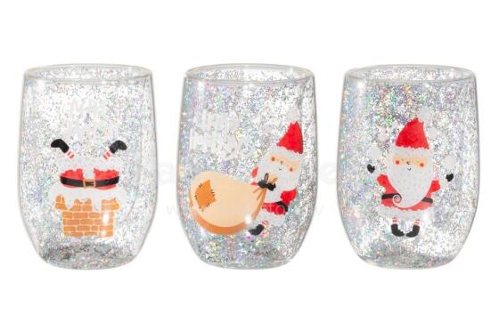 Winteria Double wall glass Santa 30 cl assortment