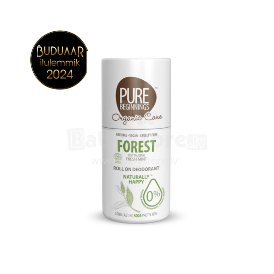 Pure Beginnings Forest Fresh Mint Art.251260 natural deodorant roll-on with refreshing mint scent, 75 ml