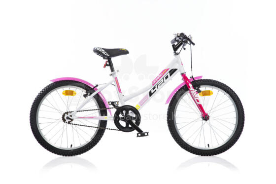 Bērnu velosipēds 20'' ''420 SPORT'', balts/rozā