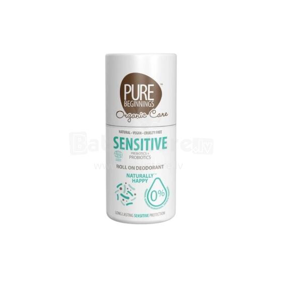 Pure Beginnings Sensitive Art.251266 natural deodorant roll-on with pre- and probiotics for sensitive and very sensitive skin, 75 ml