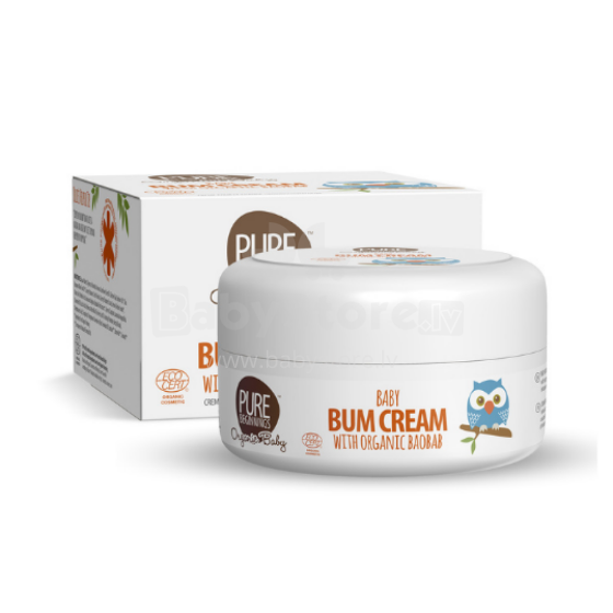 Pure Beginnings Bum Cream Art.251268 Multipurpose Cream for Red Spots, Diaper Rash, Insect Bites, etc. with Organic Breadfruit Extract,125 ml