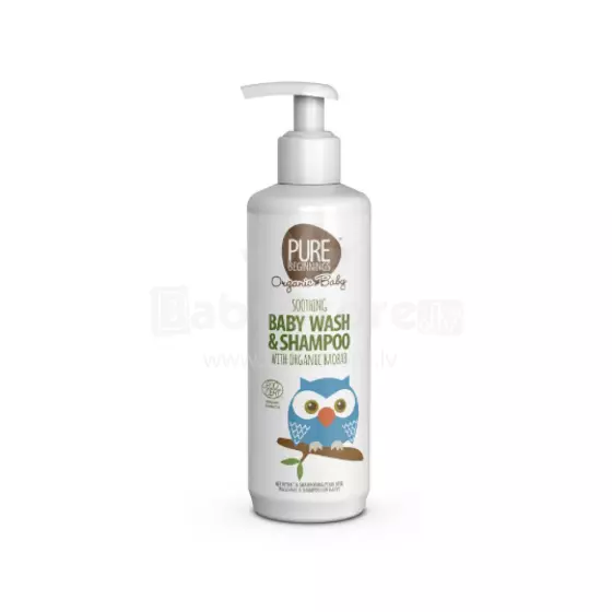 Pure Beginnings Kids Baby Wash Art.251278 bezziepju ādas mitrinošs, nomierinošs un atjaunojošs ķermeņa un matu mazgāšanas līdzeklis ar nomierinošu meža aromātu, 250 ml
