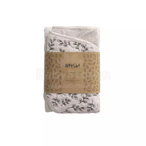 Natruba Cotton Soft Art.251324 Cream Детское полотенце  с капюшоном из  хлопка 70x70см