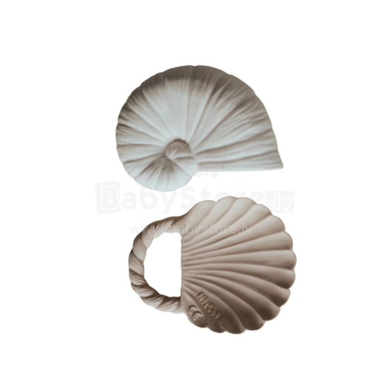 Natruba Ocean Rattle Art.251333 Teether made of 100% natural rubber, 2 pcs.