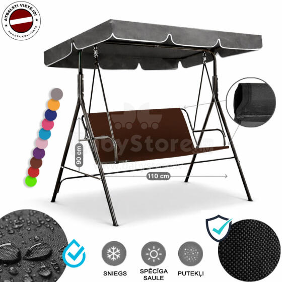 Z-HOME, 110 × 90 cm, Art.23207A, replacement garden swing seat cover, waterproof base material