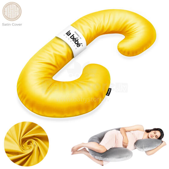 La Bebe™ Maternity Satin Pillow Sì - Duo Art.655576 Satīna audums. Daudzfunkcionāls spilvens/pakavs grūtniecēm, ar memory foam