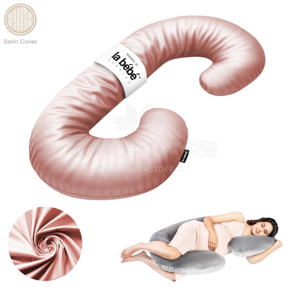 La Bebe™ Maternity Satin Pillow Sì - Duo Art.658576 Satīna audums. Daudzfunkcionāls spilvens/pakavs grūtniecēm, ar memory foam