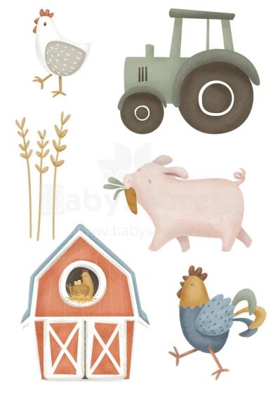 Little Dutch Wall Sticker Art.WD340022 Little Farm Measuring wall sticker